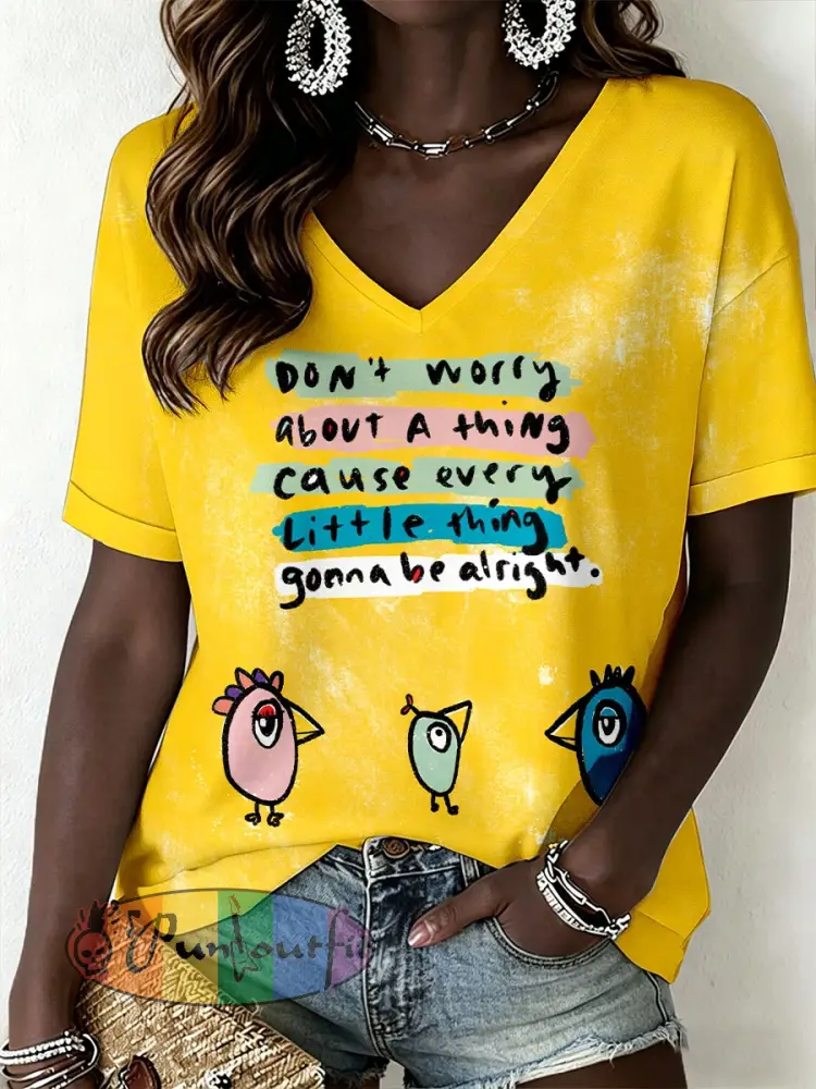 Women’s Reggae Music V-Neck T-Shirt - As picture · S