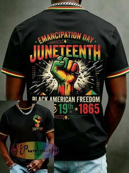 Men’s Juneteenth Print Tee - Black · S