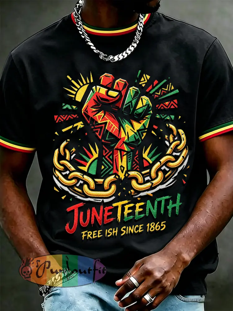 Men’s Juneteenth Print Tee - Black · S