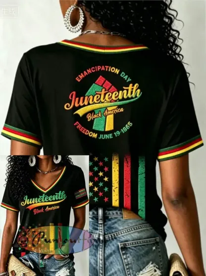 Women’s Juneteenth 1865 short-sleeved T-shirt - Black · S