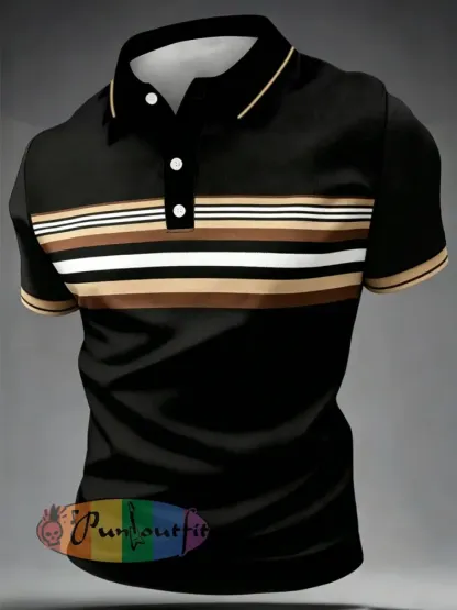 Men’s Retro polo shirt - Black · S