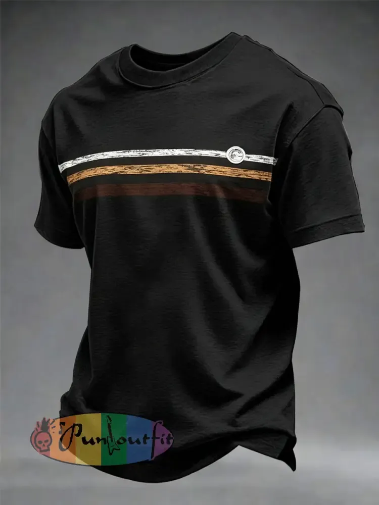 Men’s Retro short sleeves t-shirt - Black · S