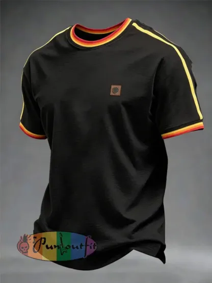 Men’s Retro short sleeves t-shirt - Black · S