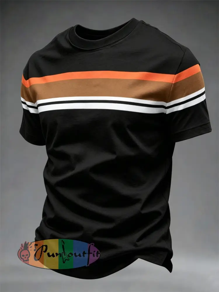 Men’s Retro short sleeves t-shirt - Black · S