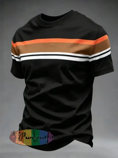 Men’s Retro short sleeves t-shirt - Black · S