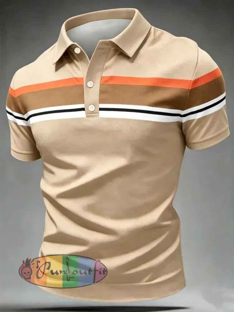 Men’s Retro polo shirt - Creamy-White · S