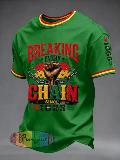 Men’s Juneteenth Print Casual Tee - Green · S