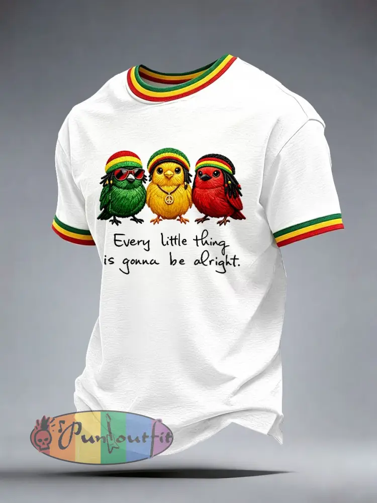 Men’s Reggae Music T-Shirt - White · S