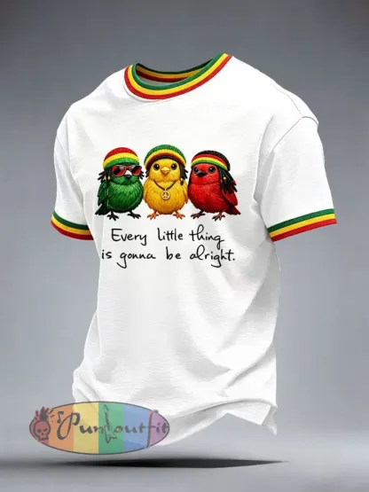 Men’s Reggae Music T-Shirt - White · S