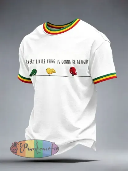 Men’s Reggae Music T-Shirt - White · S