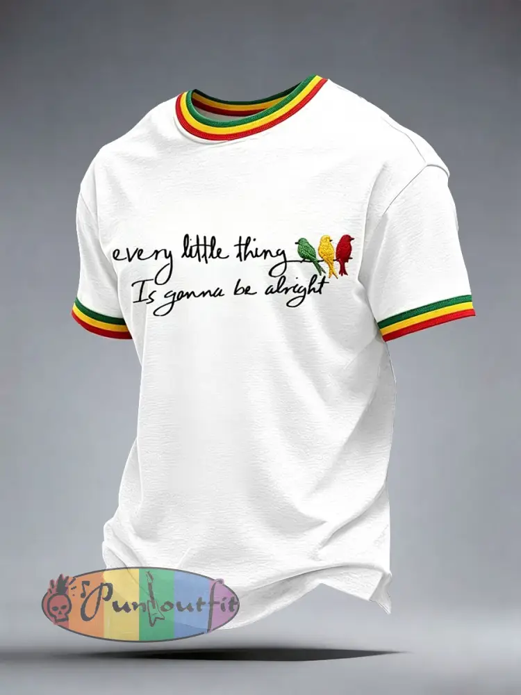 Men’s Reggae Music T-Shirt - White · S