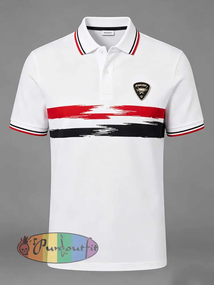 Men’s Vintage Van Halen Band Graphic Polo Shirt - As picture · S