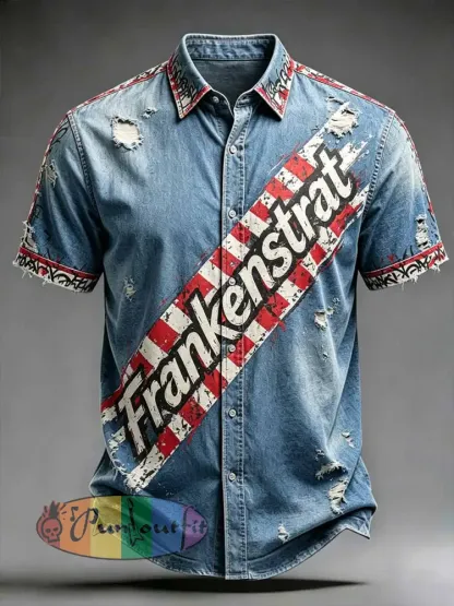 Men’s Vintage ’Frankenstrat’ Print T-Shirt - As picture · S