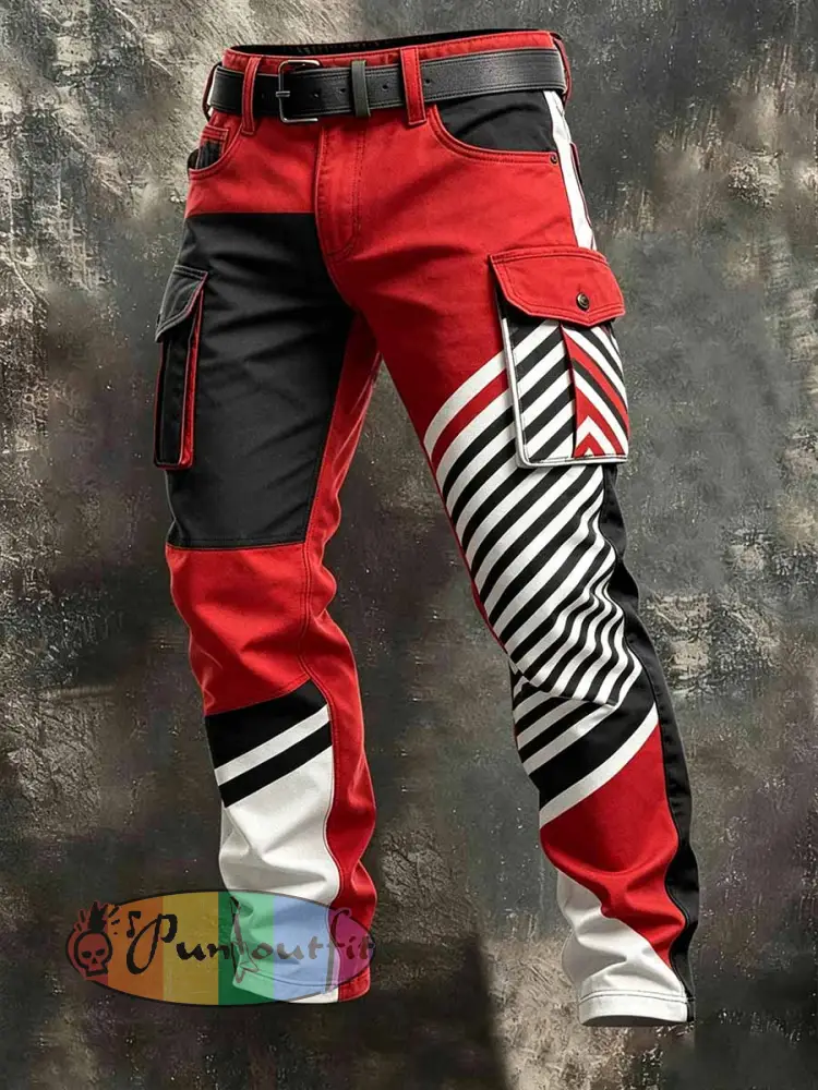 Men’s Vintage Van Halen Band Graphic Work Pants - As picture · S