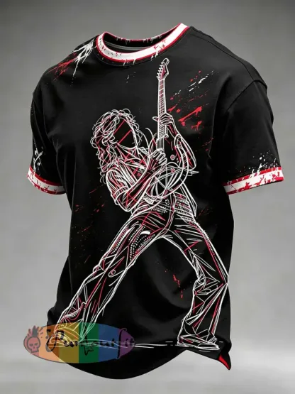 Men’s Vintage Van Halen Printed Casual T-Shirt - As picture · S