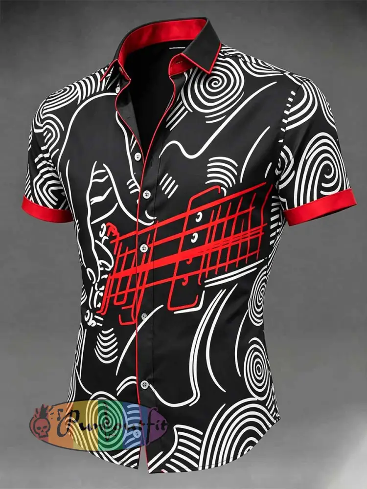Men’s Vintage Van Halen Printed Casual Shirt - As picture · S