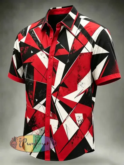 Men’s Vintage Van Halen Printed Casual Shirt - As picture · S
