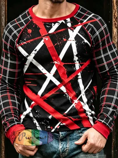 Men’s Vintage Rock Band Graphic Print Sweatshirt - As picture · S