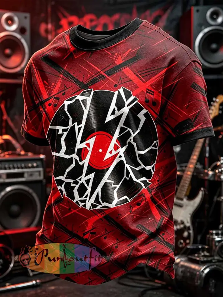 Men’s Fashion Rock VH Art Print T-Shirt - As picture · S