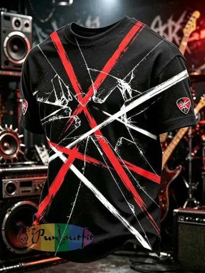 Men’s Fashion Rock VH Art Print T-Shirt - As picture · S