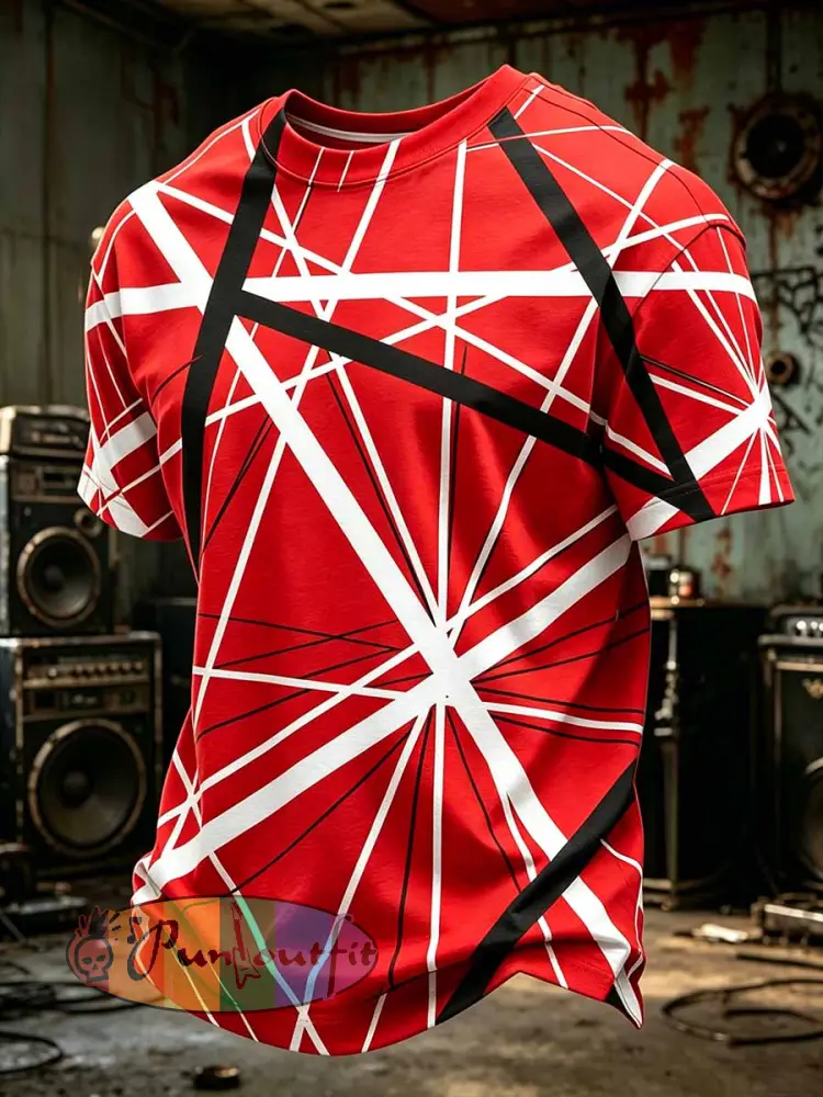 Men’s Fashion Rock VH Art Print T-Shirt - As picture · S
