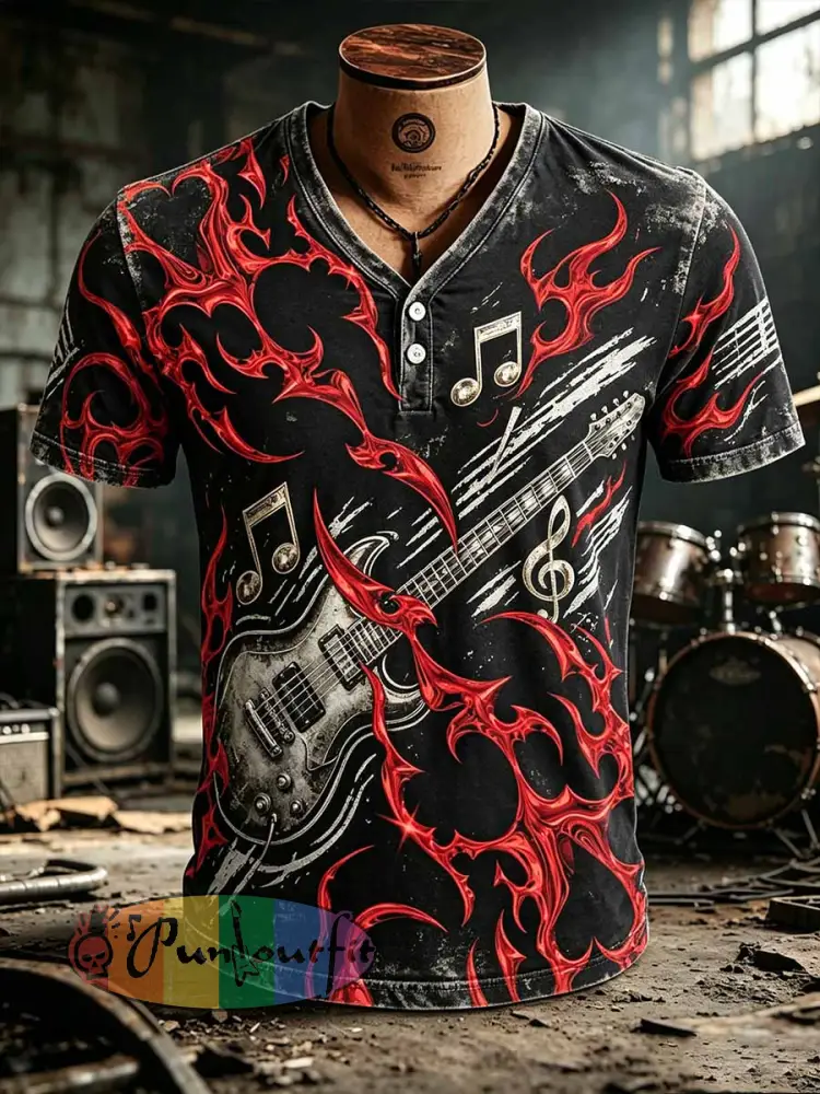 Men’s Rock Band VH Art Print T-Shirt - As picture · S