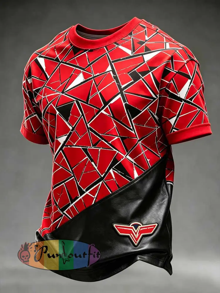 Men’s Vintage Van Halen Print Casual T-shirt - As picture · S