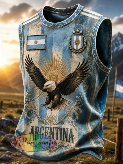 Men’s Argentina Football Vest - Blue · S