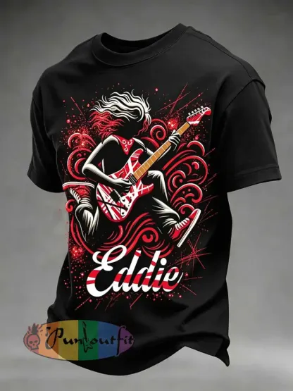 Men’s Rock Band VH Printed T-Shirt - As picture · S