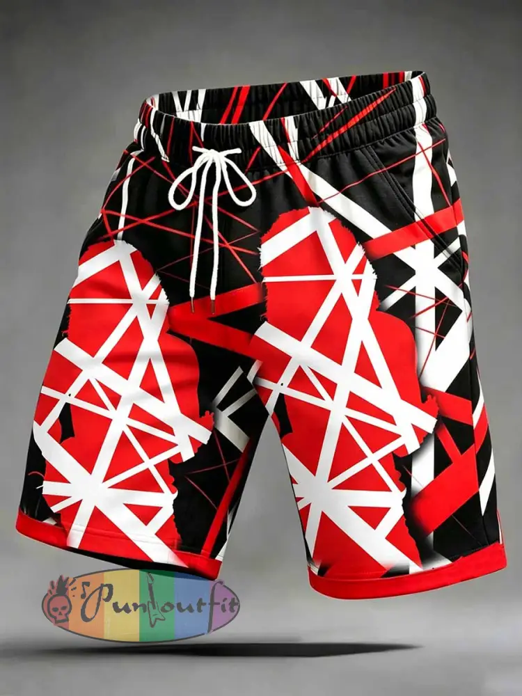 Men’s Rock Band VH Print Shorts - As picture · S