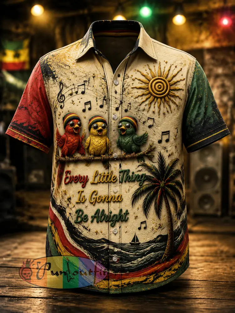 Casual Shirt for Retro Reggae Music Fans - As picture · S