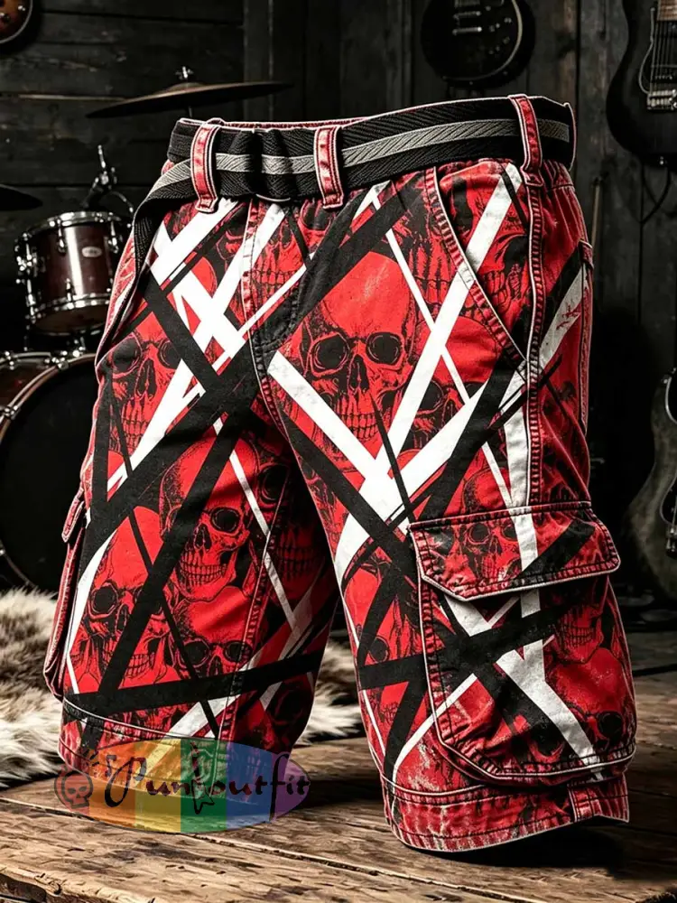 Men’s Vintage Van Halen Print Casual Pants - As picture · S