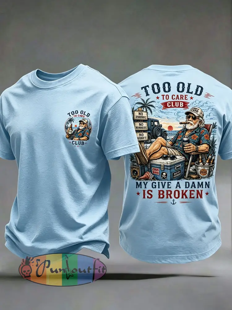 Men’s ’my give a damn is broken’ T-shirts - Sky Blue · S