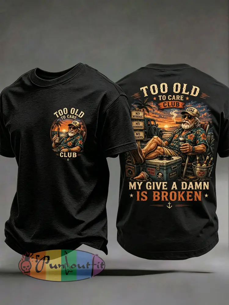Men’s ’my give a damn is broken’ T-shirts - Black · S