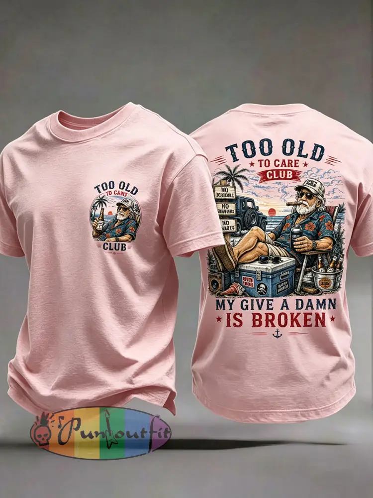 Men’s ’my give a damn is broken’ T-shirts - Pink · S