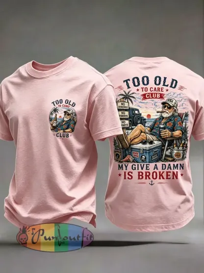 Men’s ’my give a damn is broken’ T-shirts - Pink · S