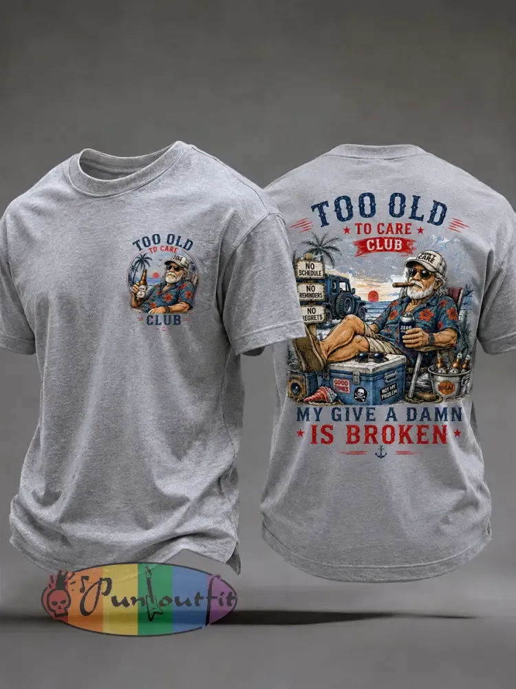 Men’s ’my give a damn is broken’ T-shirts - Gray · S