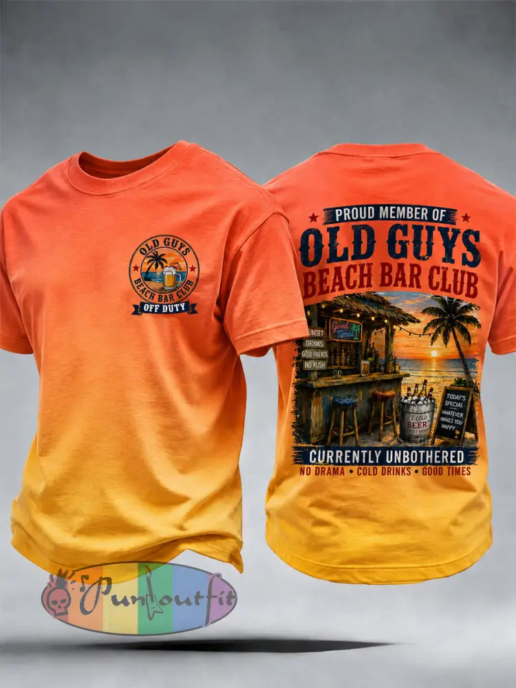 Men’s Old Guys Beach Bar Club T-shirt - As picture · S
