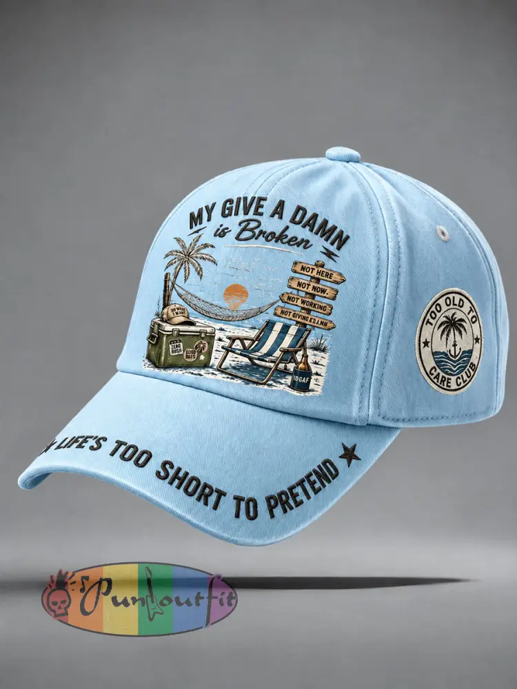 ’Too Old to Care Club’ unisex hats - Sky Blue · ONE