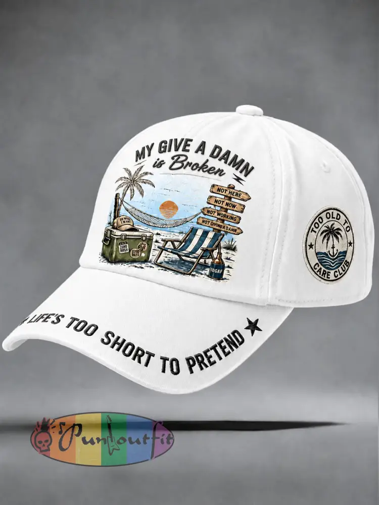 ’Too Old to Care Club’ unisex hats - White · ONE