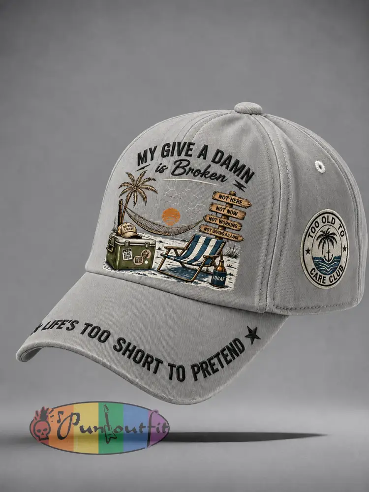 ’Too Old to Care Club’ unisex hats - Gray · ONE