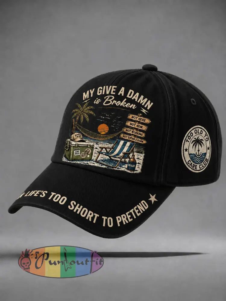 ’Too Old to Care Club’ unisex hats - Black · ONE