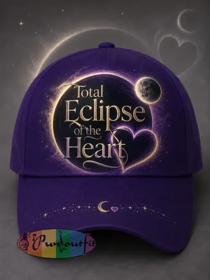 Unisex Total Eclipse Of The Heart Print Hat - Deep Purple · ONE