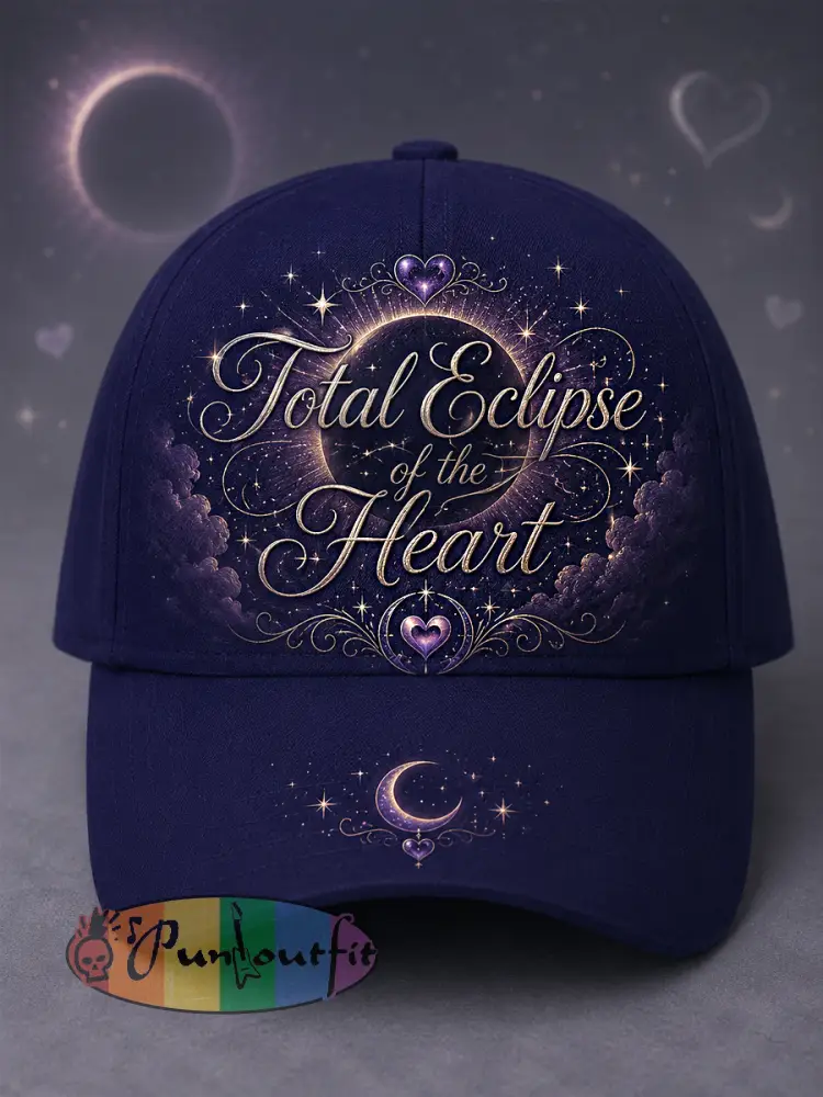 Unisex Total Eclipse Of The Heart Print Hat - Navy Blue · ONE