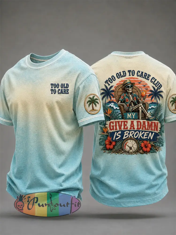 Men’s ’Too Old To Care Club’ T-Shirts - Blue · S