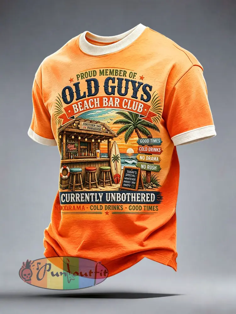 Men’s Beach Bar Club T-Shirt - As picture · S