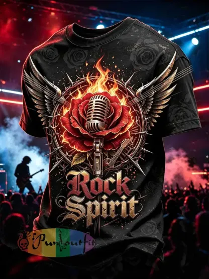 Men’s Retro Guns N’ Roses Printed T-Shirt - As picture · S
