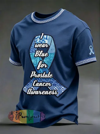 Men’s Prostate Cancer Awareness T-Shirts - Deep Blue · S