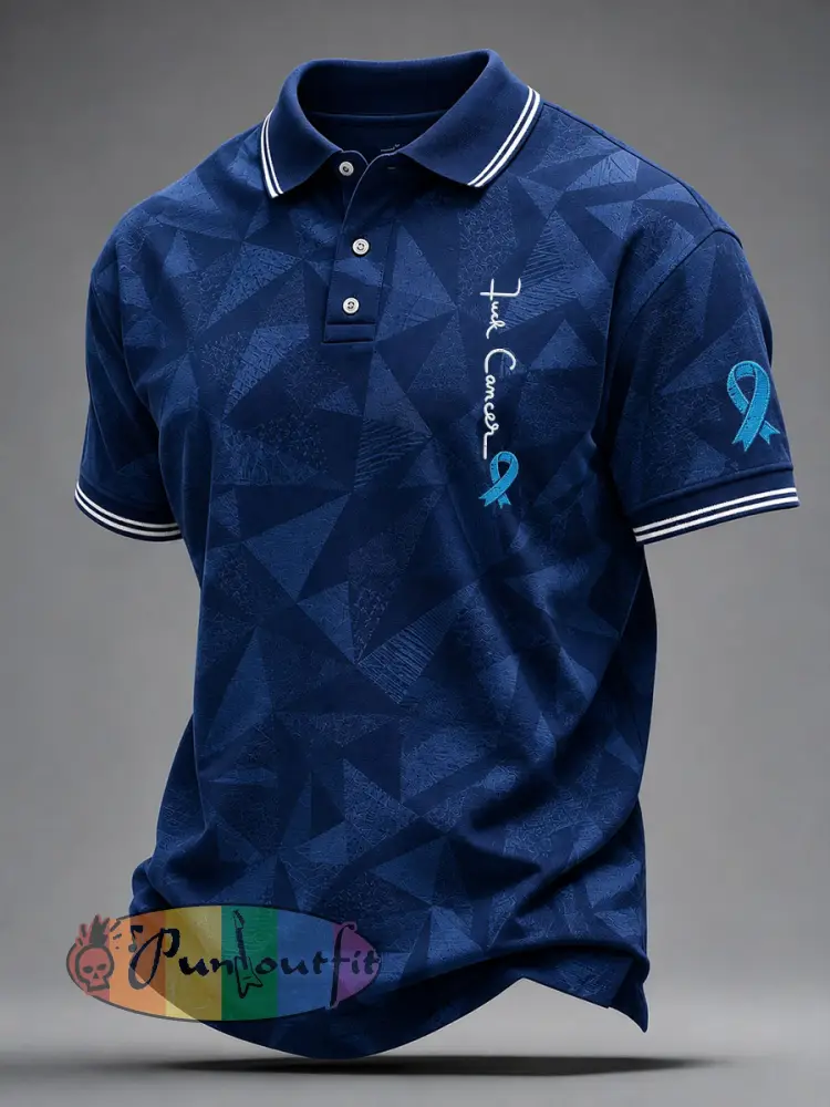 Men’s ’Fuck Prostate Cancer’ Tops - Deep Blue · S