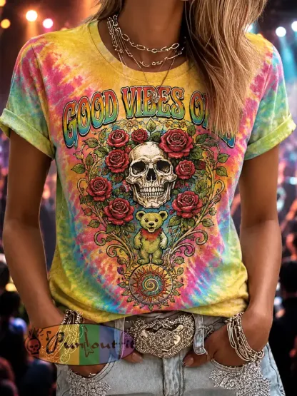 Women’s Vintage Psychedelic Graphic T-Shirt - As picture · S